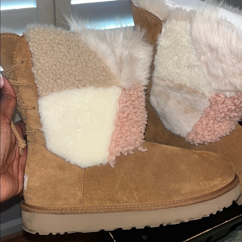 UGG Tan and Cream Winter Boots